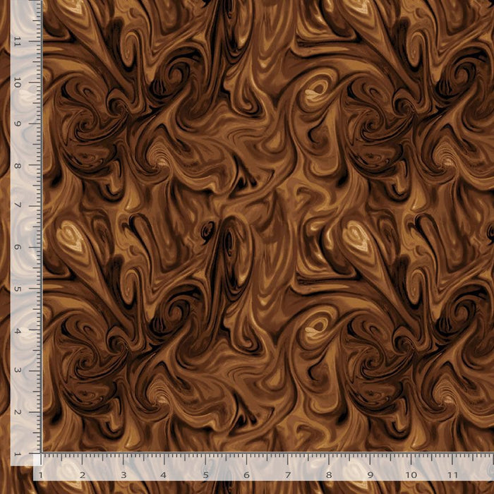 26" x 44" Happiness in a Cup, Coffee Steam Texture Fabric by Timeless Treasures, Brown, Quilting Fabric