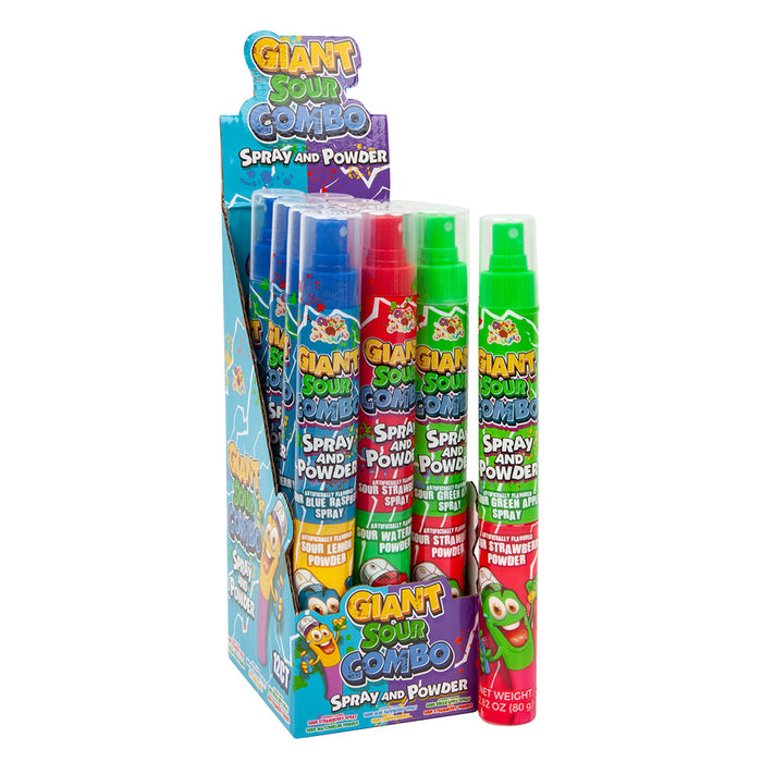 Albert's Candies Giant Sour Combo Spray and Powder Candy - 12 Count