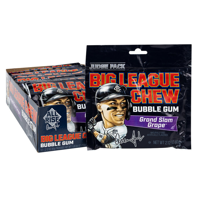 Big League Chew Grape Bubble Gum Grand Slam Judge Pack Candy - 12 Count