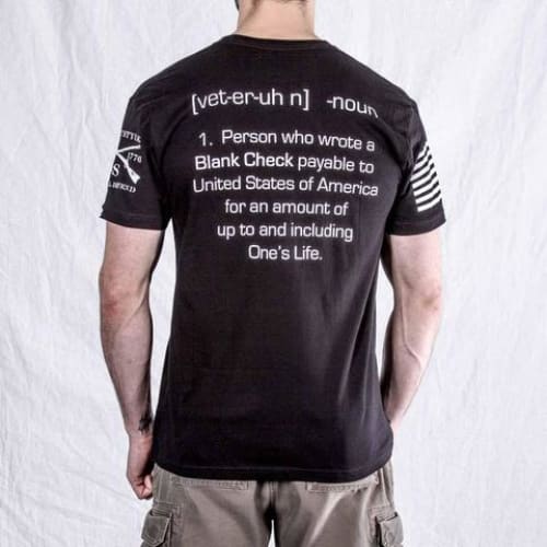 Blank Check Men’s Veteran T by Grunt Style - Mens Shirts
