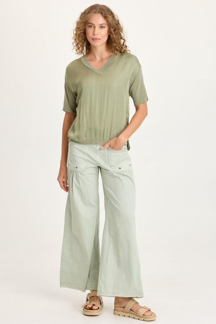 XCVI Brently Poplin Wide Leg Pant