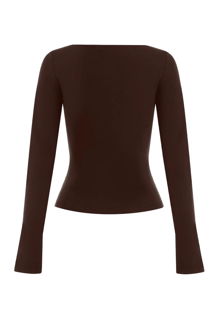 Button-Through Long Sleeve Top Ciocco