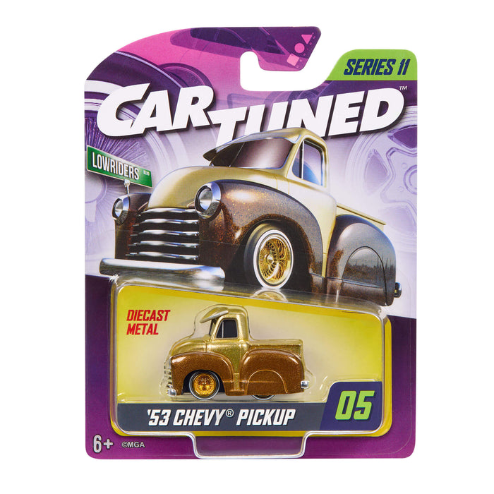 Older Chevy pickup in CarTuned brand packaging on a white background