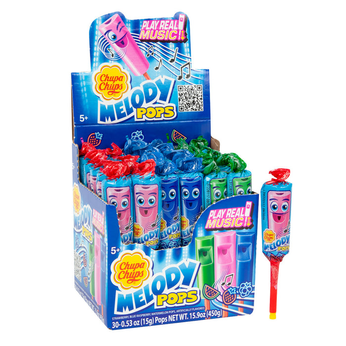 Chupa Chups Melody Pops Assorted Lollipops - 30 Count
