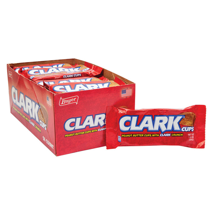 Clark Bar Peanut Butter Cups with Crunch Candy - 24 Count