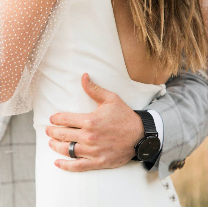 Elements Contour Silicone Ring - Platinum