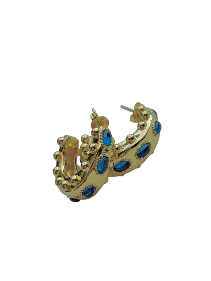 Cordelia Earrings in Blue