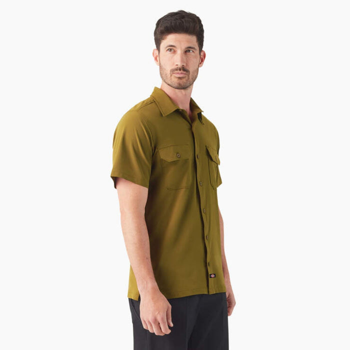 Dickies Men's Performance Button-Down Short Sleeve Work Shirt Work Shirts Dickies