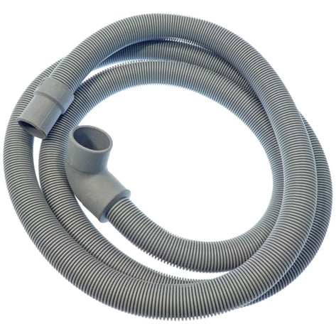 Drain Hose Angled Waste Pipe Extension Set m| Washing Machine Dishwasher Drain Hose Pipe 20mm | 30mm | 2 Metres Bent End Fitting
