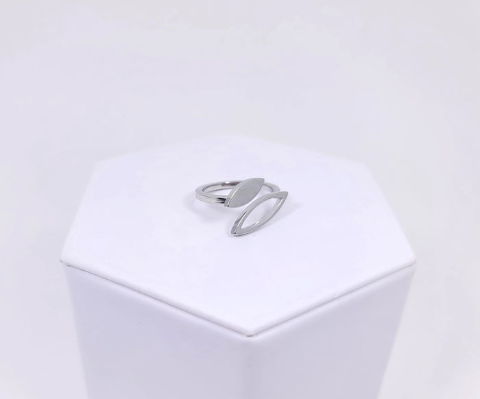 Dynamic Duo Ring Silvertone