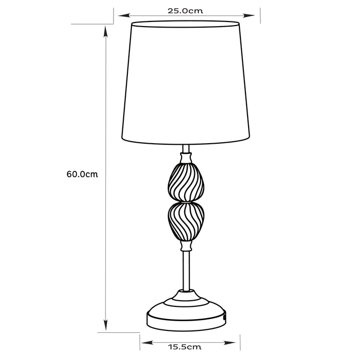 Edith Table Lamp Cream by Urban Style
