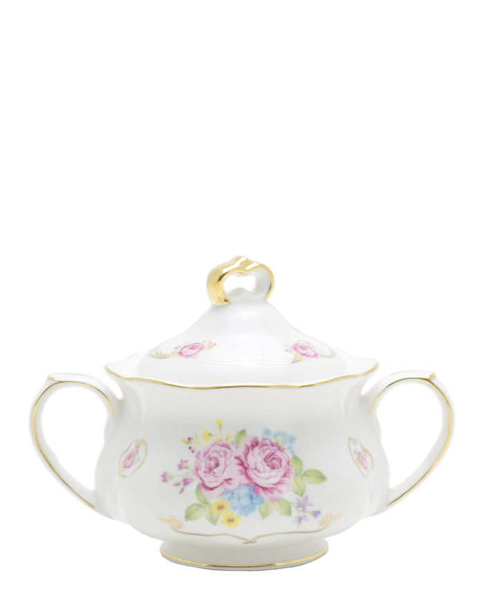 English Rose Milk Jug & Sugar Canister
