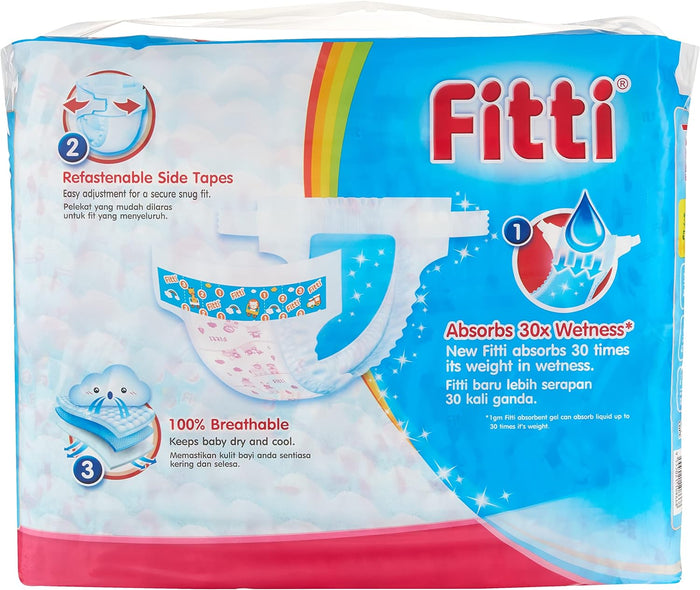 FITTI Jumbo Tape Diapers S 70+6 ct Pack Of 4, 304 count