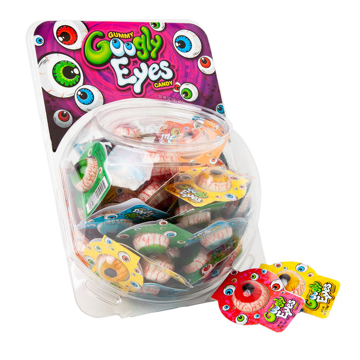 Foreign Candy Googly Eyes Gummy Candy Eyeballs Jar - 50 Count
