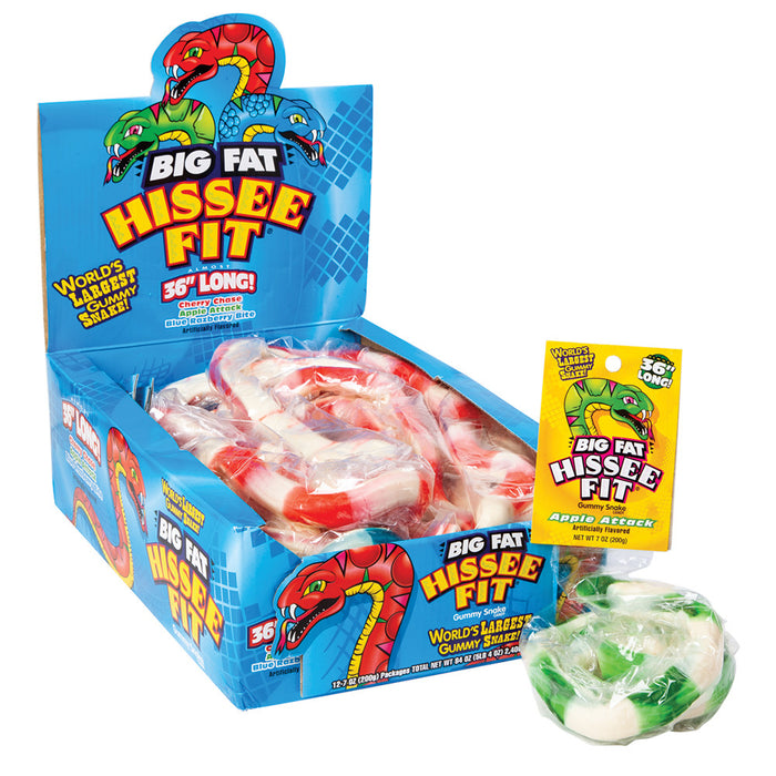 Foreign Candy Hissee Fit Gummy Snake Candy - 12 Count