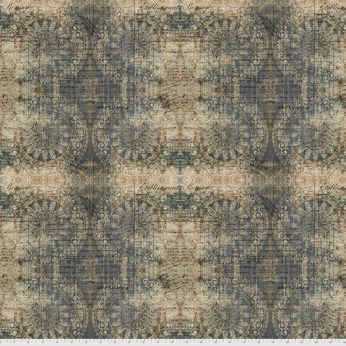 FreeSpirit Fabrics - Tim Holtz Abandoned II - Muted Medallions - Indigo - PWTH141.INDIGO - Sold by the Half Yard