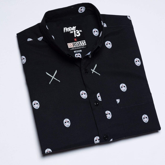 RSVLTS Friday the 13th Short Sleeve Shirt Friday the 13th "Greetings from Crystal Lake" – KUNUFLEX Short Sleeve Shirt