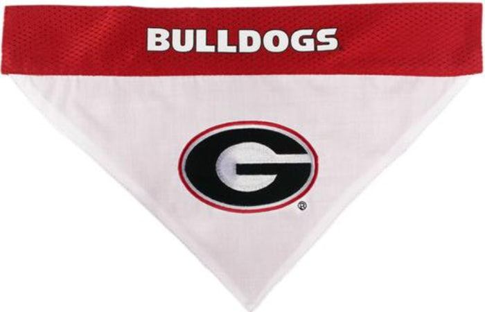 Georgia Bulldogs Reversible Reflective Pet Bandana - S/M