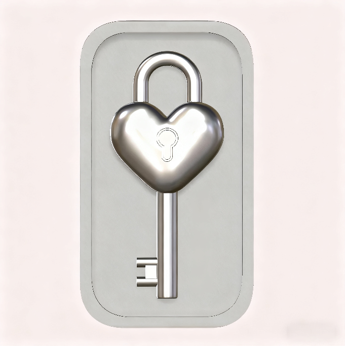 Handmade Heart Lock Pendant with Hole Resin Mold
