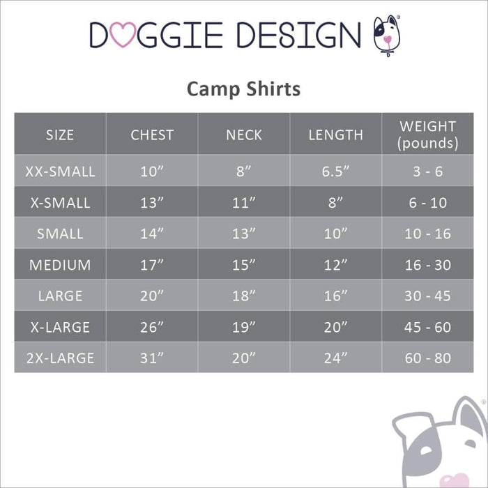 Doggie Design Collared Shirts Hawaiian Pineapple Luau Camp Dog Shirt