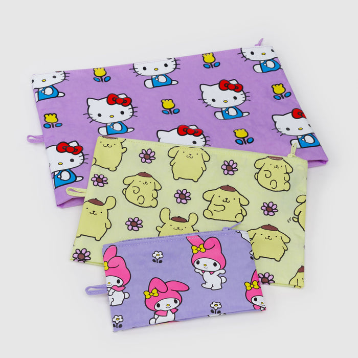 Hello Kitty and Friends x Baggu Go Pouch Set (Fruits + Florals) Bags Baggu Corporation