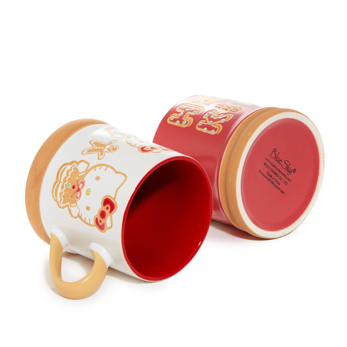 Hello Kitty Gingerbread Holiday Ceramic Mug Gift Set (Set of 2) Home Goods Blue Sky Clayworks