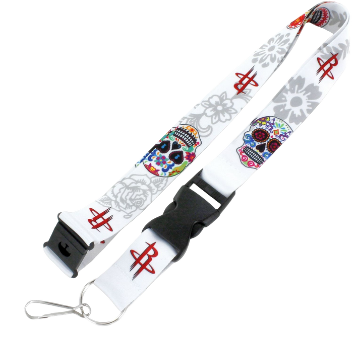 Houston Rockets Aminco Sugar Skull Lanyard
