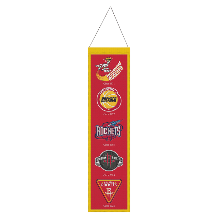 Houston Rockets Wincraft 8"x32" Logo Evolution Wool Banner