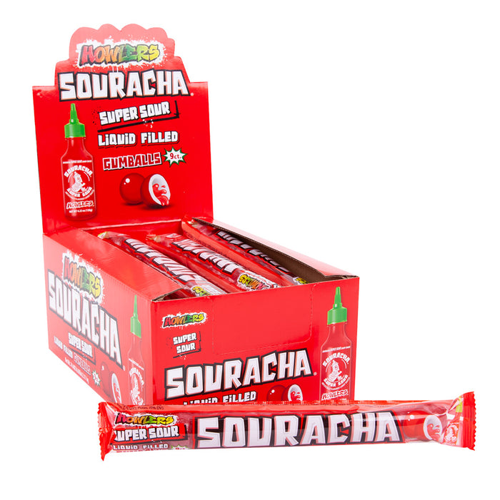 Howlers Souracha Sour Filled Gumballs Candy - 24 Count