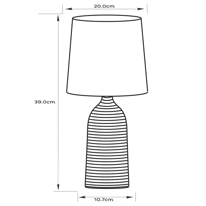 Keira Table Lamp White by Urban Style