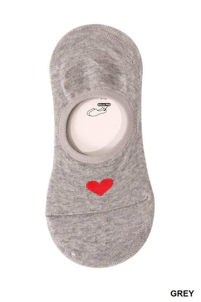 Lovely Heart No Show Socks