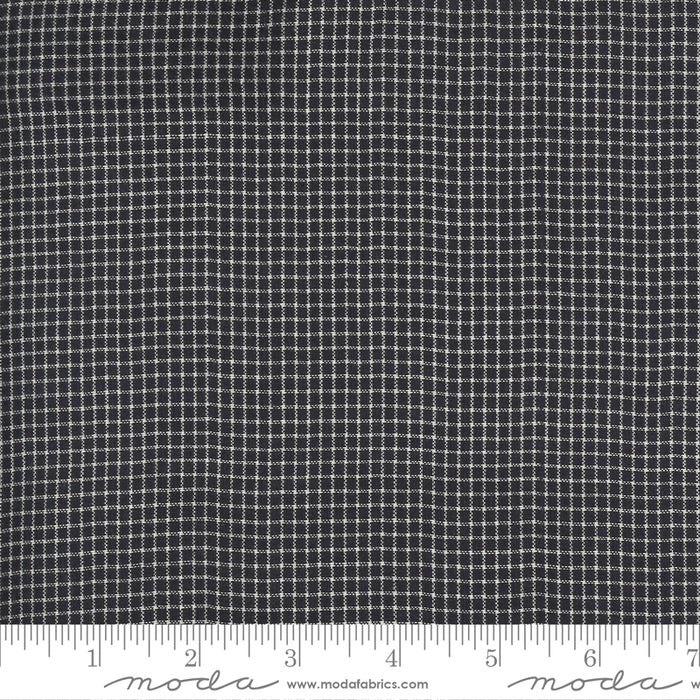 Low Volume Moda Wovens by Jen Kingwell for Moda Low Volume Check Charcoal - Sold by the Yard