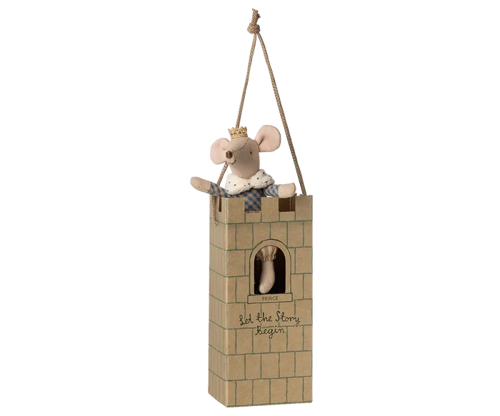 Maileg Prince Mouse, Big Brother, Gingham Top