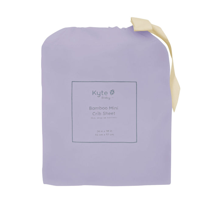 Taro Kyte Baby Bamboo Mini Crib sheet in bag