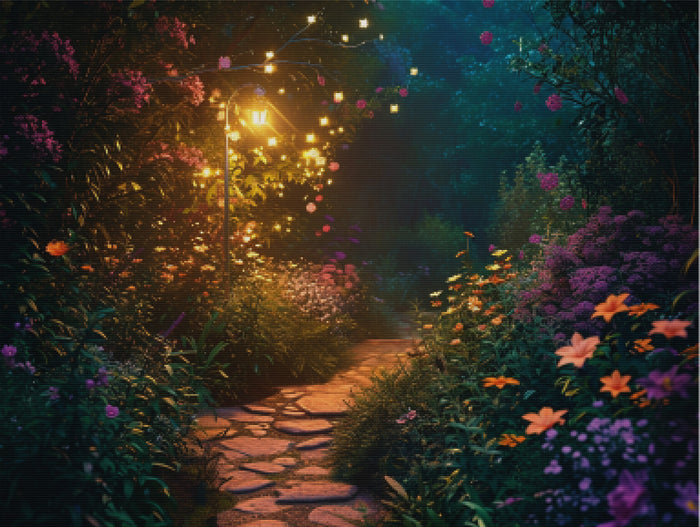 Night Scene In A Lush Garden