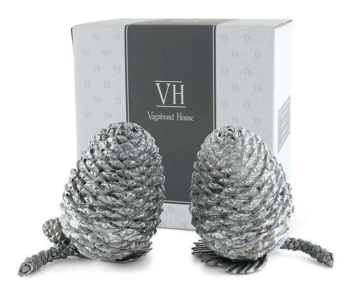 Pewter Pine Cones Salt & Pepper Set