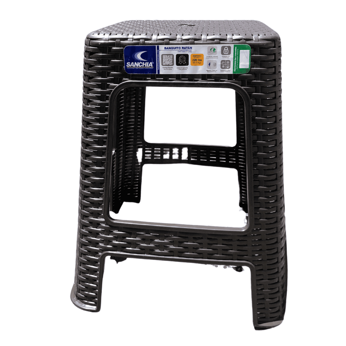 Rattan Stool, The perfect backyard addition, Built-in footrests will also ensure hours of comfortable lounging Brown- 20016337 MEGA