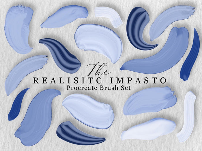 Realistic Impasto Procreate Brush Set – Textured Oil Paint Brushes for 3D Strokes & Canvas Art