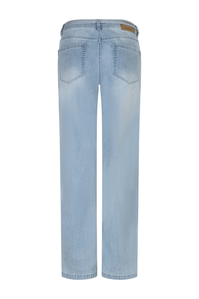 Red Button SRB4848 Colette & Belt White Bleach Jeans L33 shown from the back, shop Red Button at Dotique