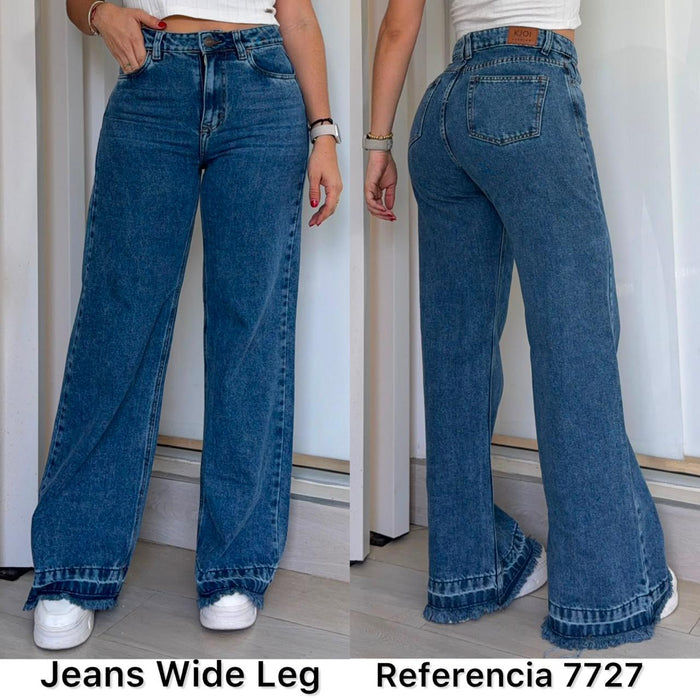 Ref. 7727 PN DAMA JEANS WIDE LEG