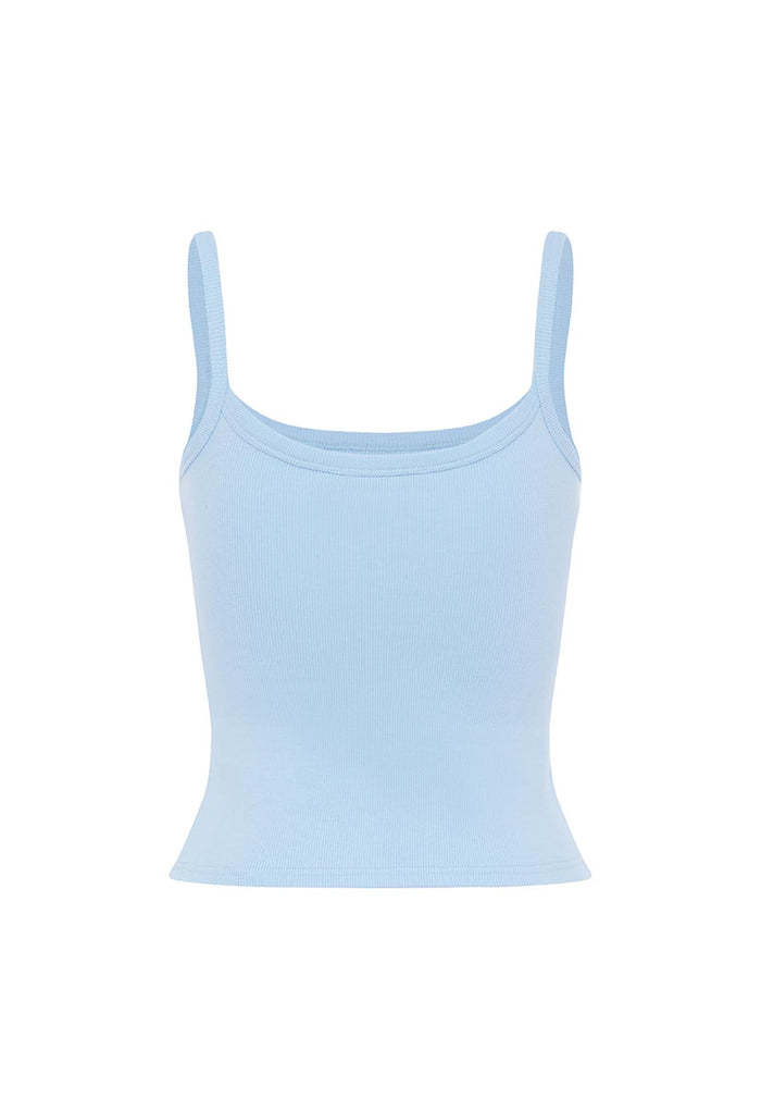 Ribbed Singlet Cielo