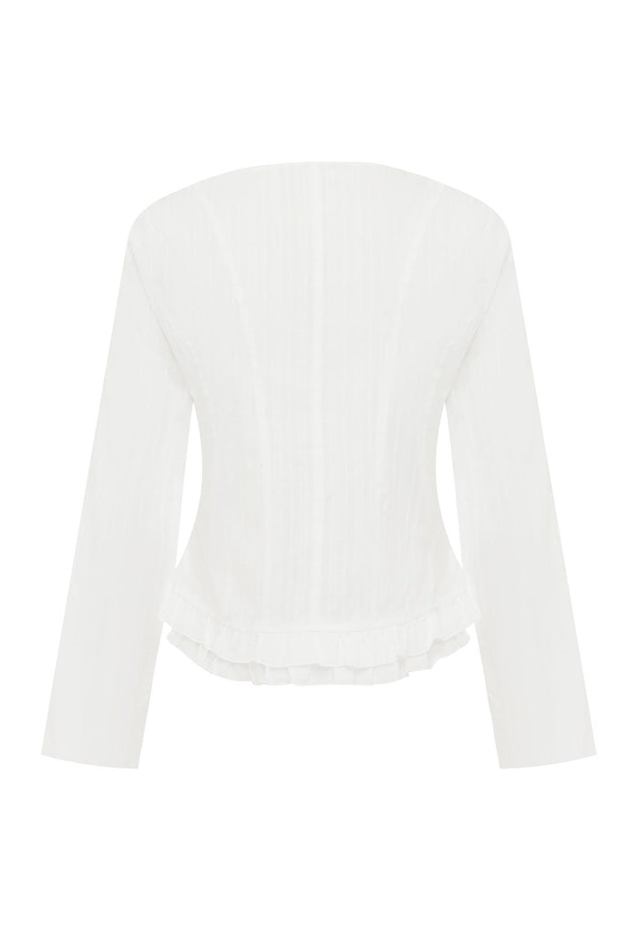 Ruffle-Hem Blouse Bianca