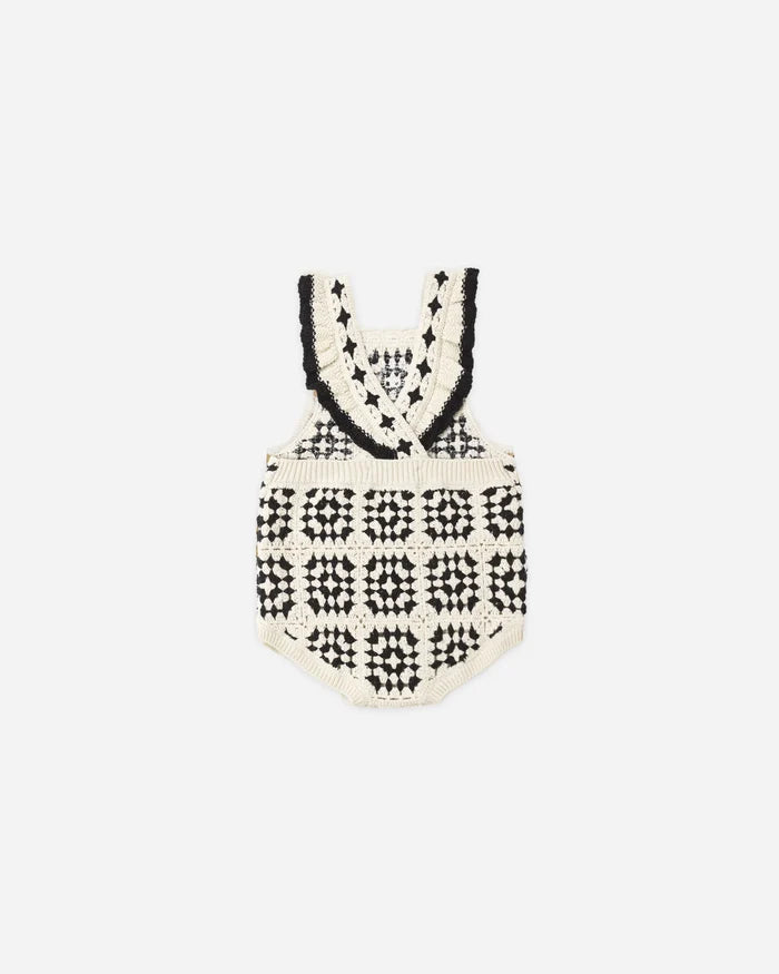 Rylee + Cru Crochet Romper, Abstract