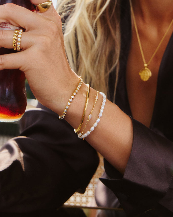 Seed Pearl Beaded Bracelet | 18k Gold Plated/Pearl Bracelets Missoma