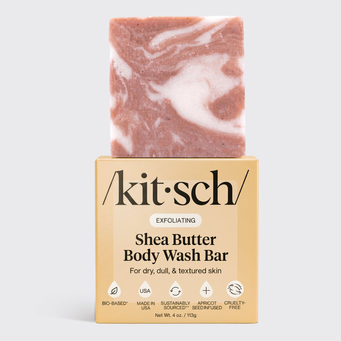 KITSCH Shea Butter Exfoliating Body Wash β product shot of stacked bars