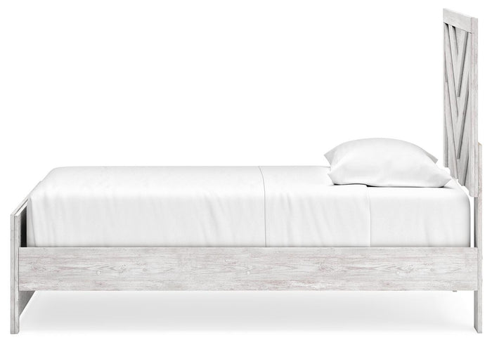 Signature Design Whitewash Twin Panel Bed