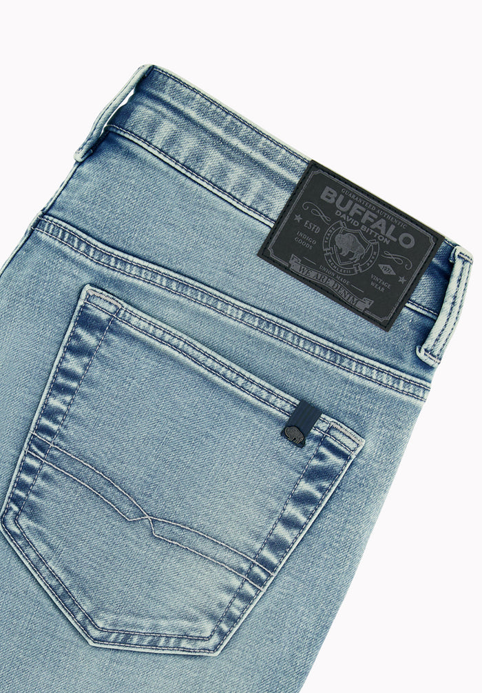 Six Men's Straight Freedom Flex Jeans, Sanded Wash - BM22998