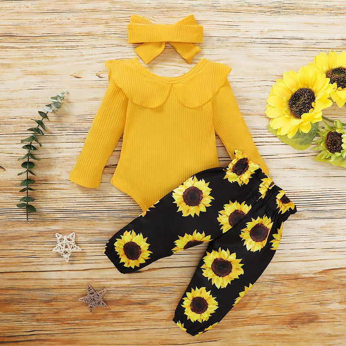 SUNFLOWER Yellow Outfit with Headband