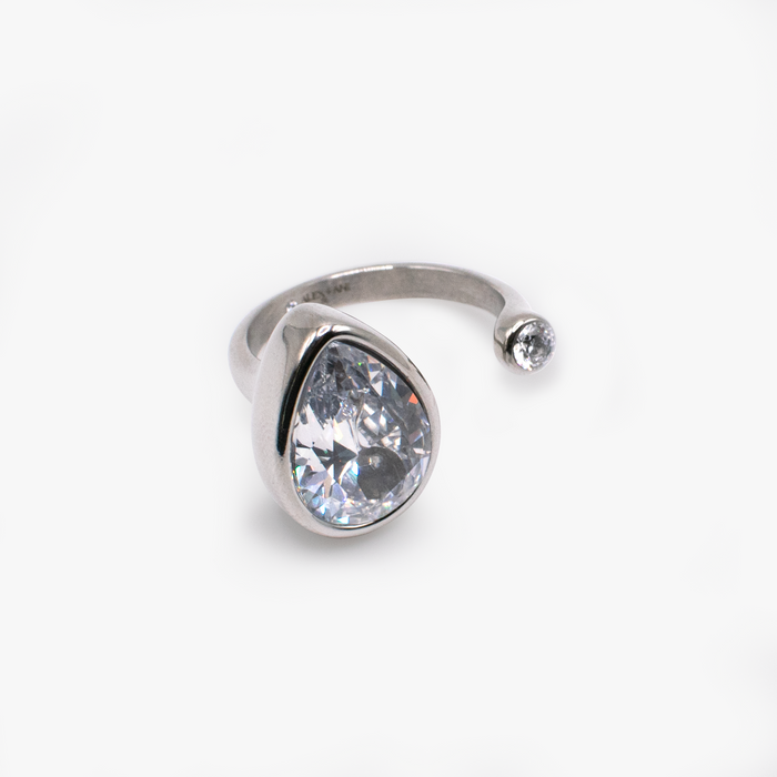 Teardrop Crystal Ring