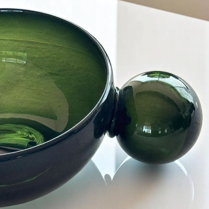 Tezon Green Bowl - detail view showing craftsmanship